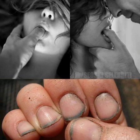 Палец в рот девушке