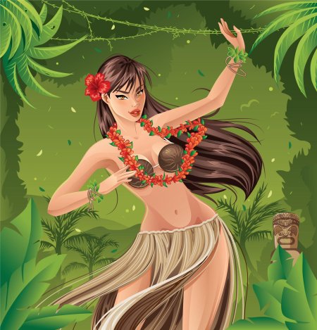 Гавайская девушка