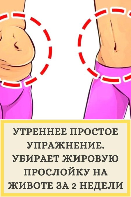 Утреннее простое упражнение убирает жировую прослойку на животе