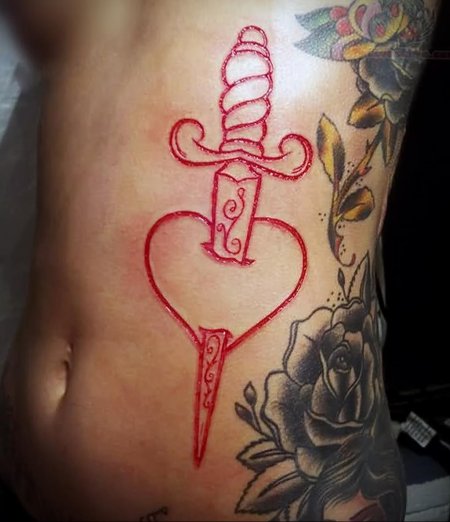 Тату сердца