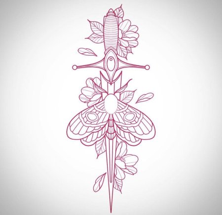 Тату кинжал