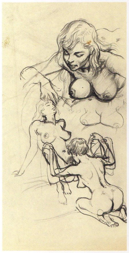 Эротические зарисовки художников