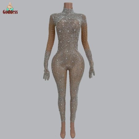 Женский прозрачный комбинезон