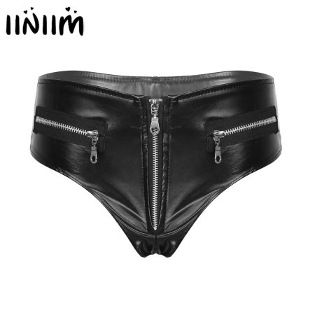 Кожаные трусы женские