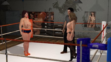 Бой девушек 3 д графика