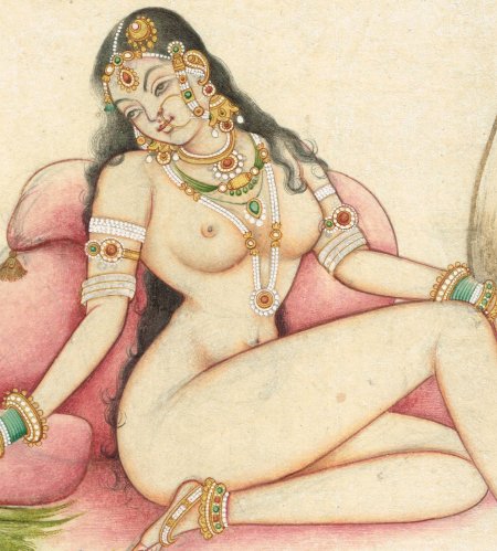 Индийская могольская миниатюра кришна