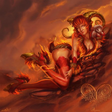 Овен марс огонь