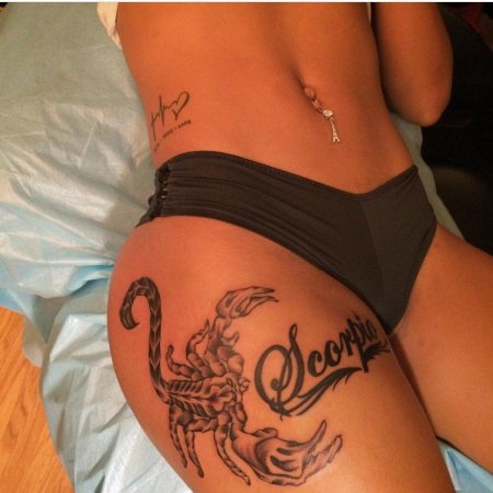 Тату скорпиона для девушек