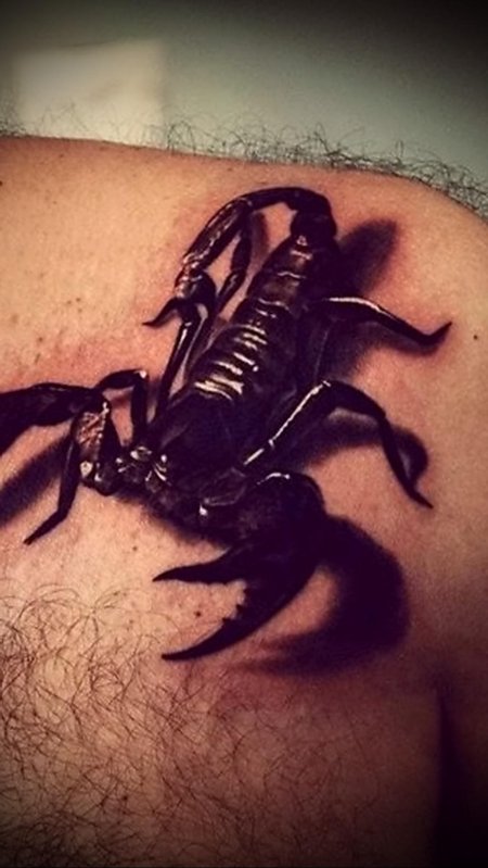 Тату скорпион для мужчин