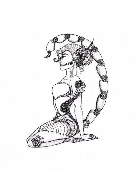 Эскиз скорпиона для девушки