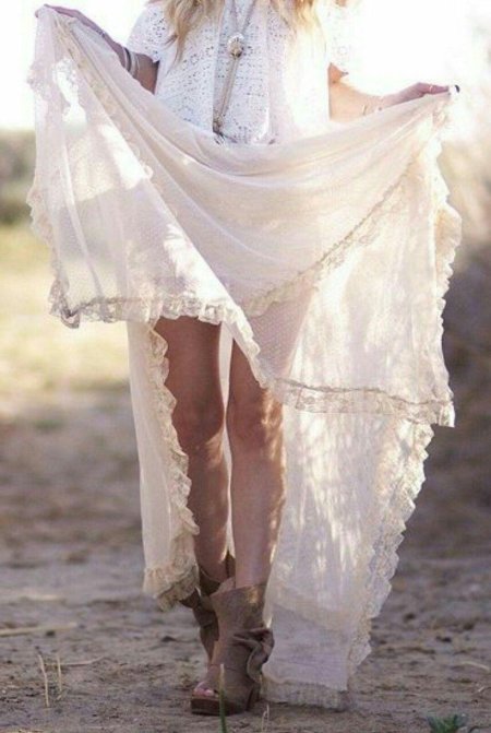 Свадебное платье бохо богемный шик