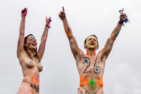 Голый забег на фестивале в дании