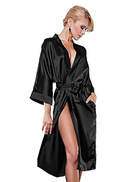 Пеньюар длинный шелковый