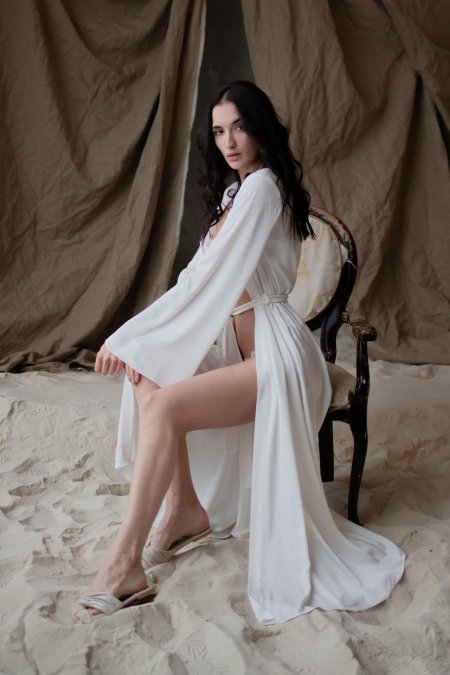 Шелковый халат для невесты