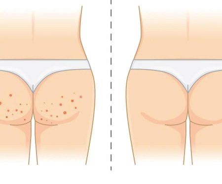 Много прыщей на попе