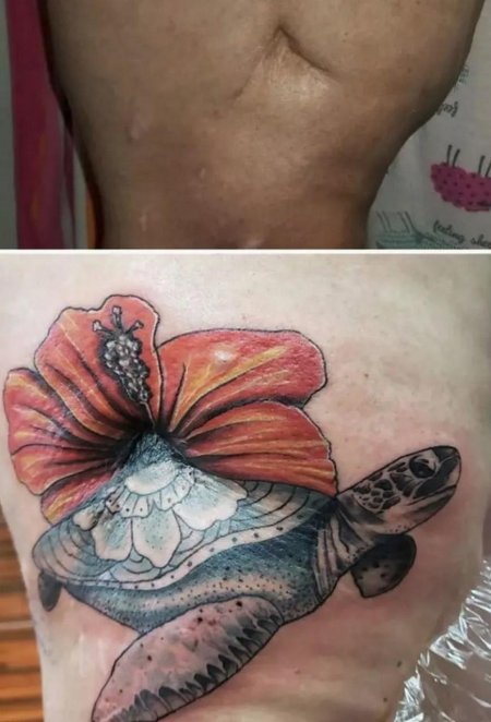 Тату на шрам