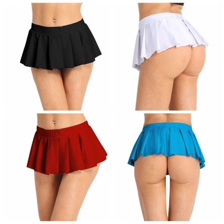 Плиссированная микро юбка