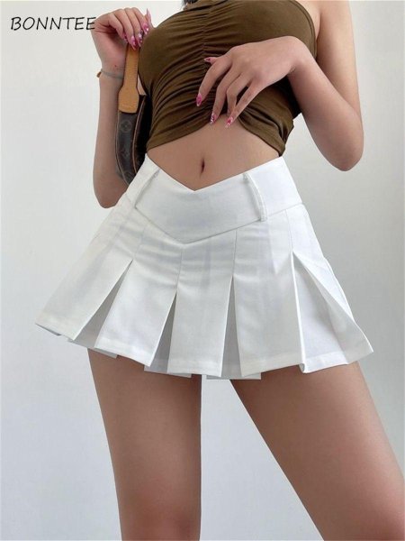 Плиссированная мини юбка