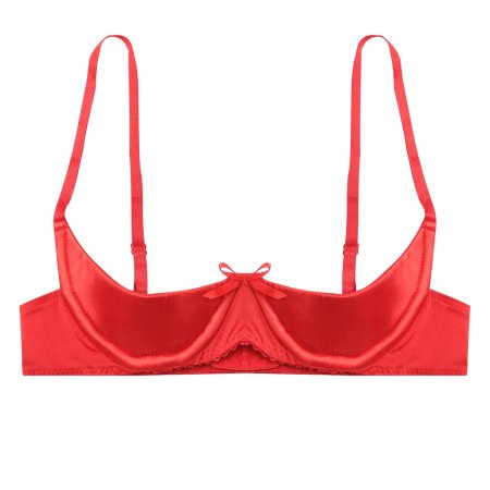 Атласный бюстгальтер на косточках