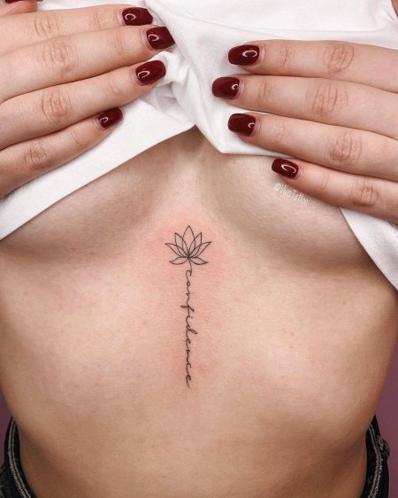 Татуировки для девушек под грудью