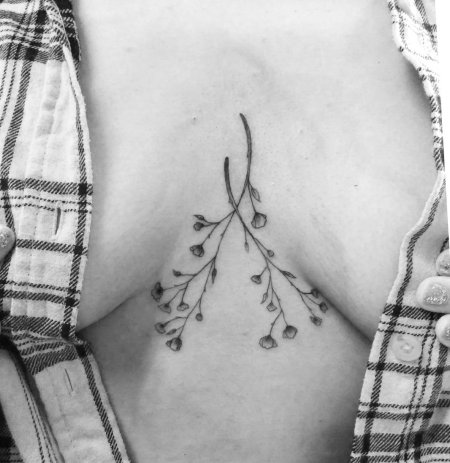 Тату веточка