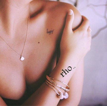 Татуировки маленькие женские