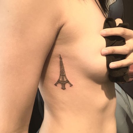 Тату эйфелева башня