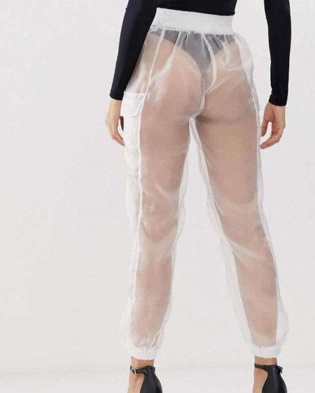 Прозрачные штаны карго