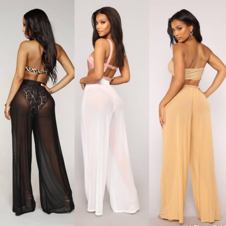 Брюки прозрачные широкие