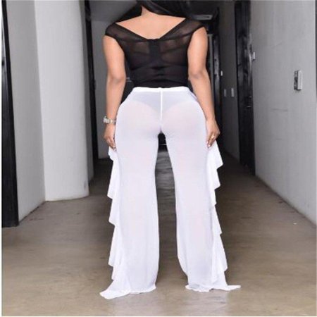 Широкие прозрачные штаны