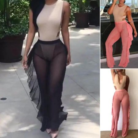 Костюм с прозрачными брюками