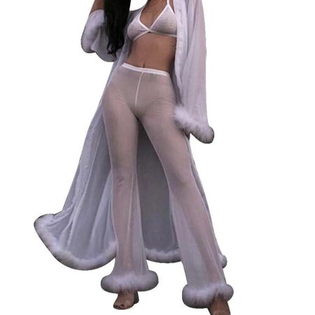 Прозрачные брюки клеш