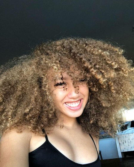 Афро кудри на средние волосы