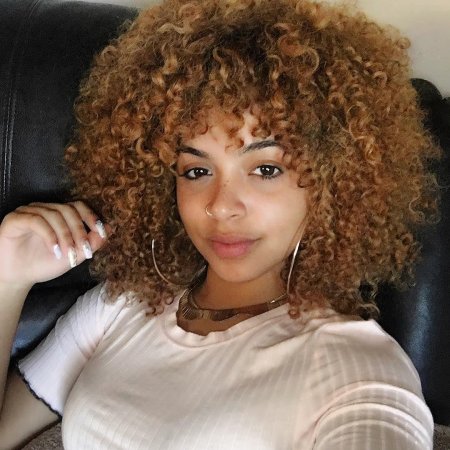 Афро кудри с челкой