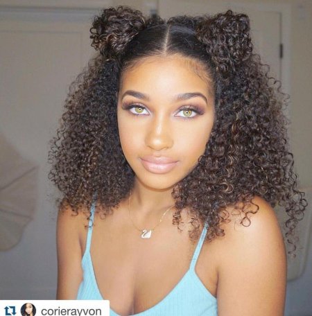 Африканские кудри на средние волосы