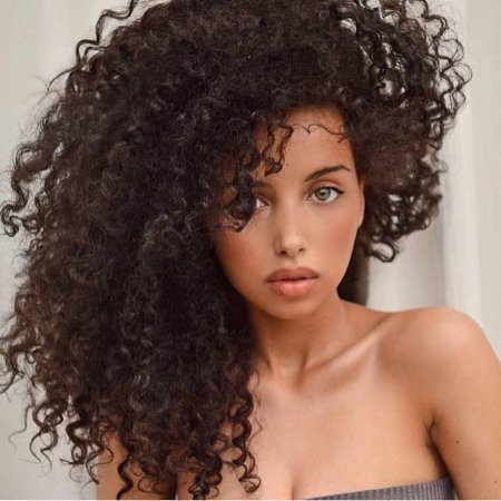 Афро кудри на длинные волосы