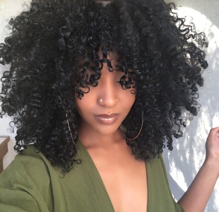 Афро кудри на длинные волосы