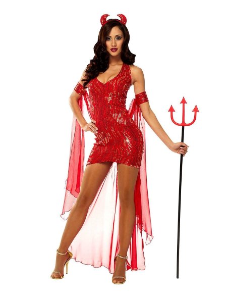 Костюм дьяволицы на хэллоуин