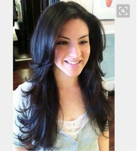 Стрижка каскад на темные волосы