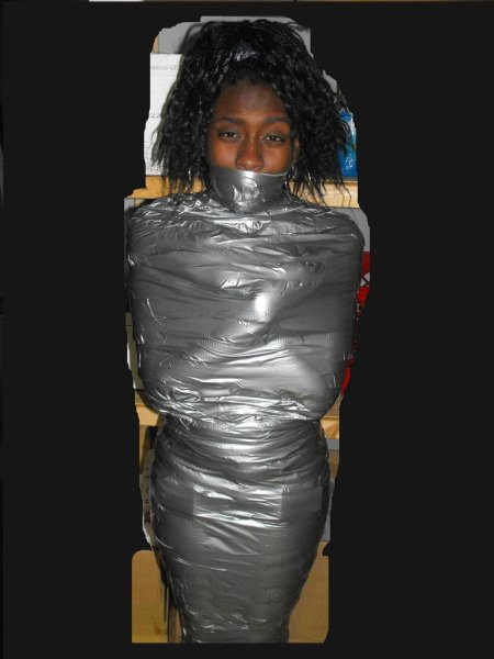 Связанные скотчем девушки