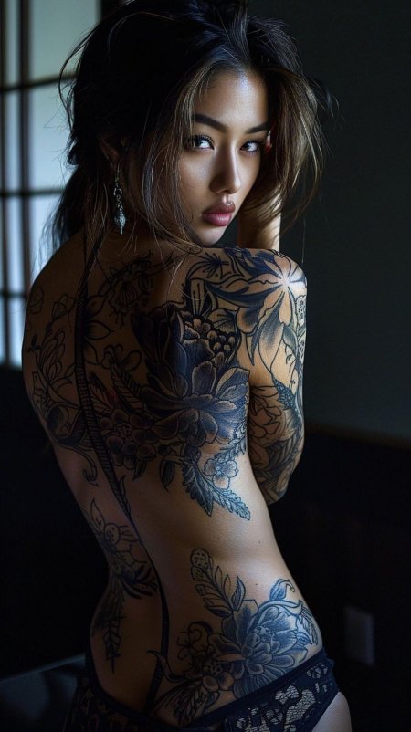 Девушка тату