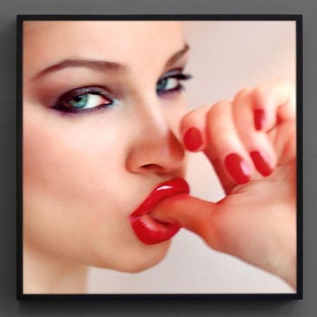 Девушка с маникюром