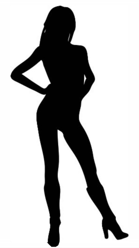Силуэт фигуры девушки