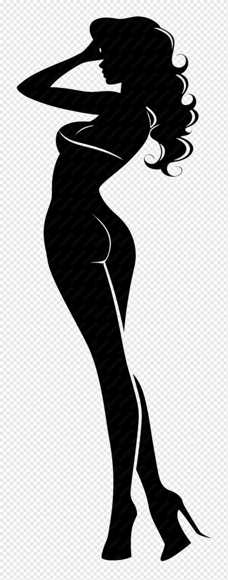 Эротичный женский силуэт