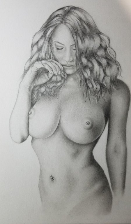Рисунок девушки голой