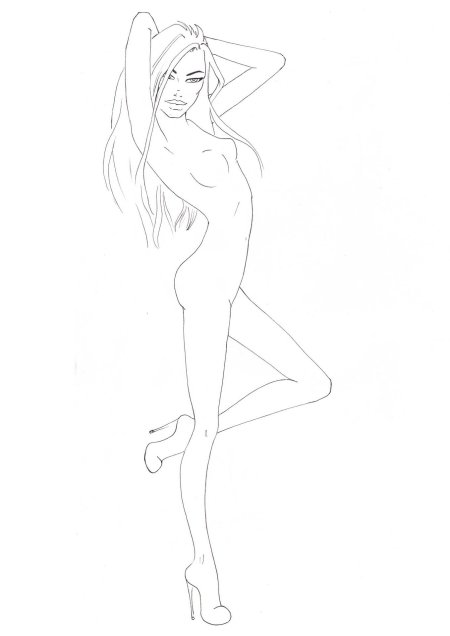 Эскизы моделей для рисования одежды