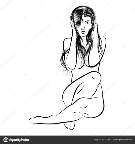 Рисунки голых девушек карандашом