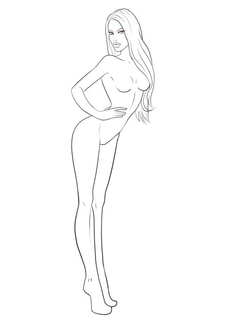 Макет для рисования одежды