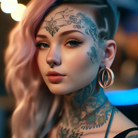 Женщина с татуировками