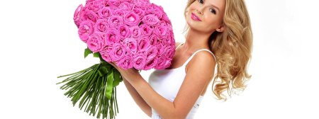 Девушка с букетом